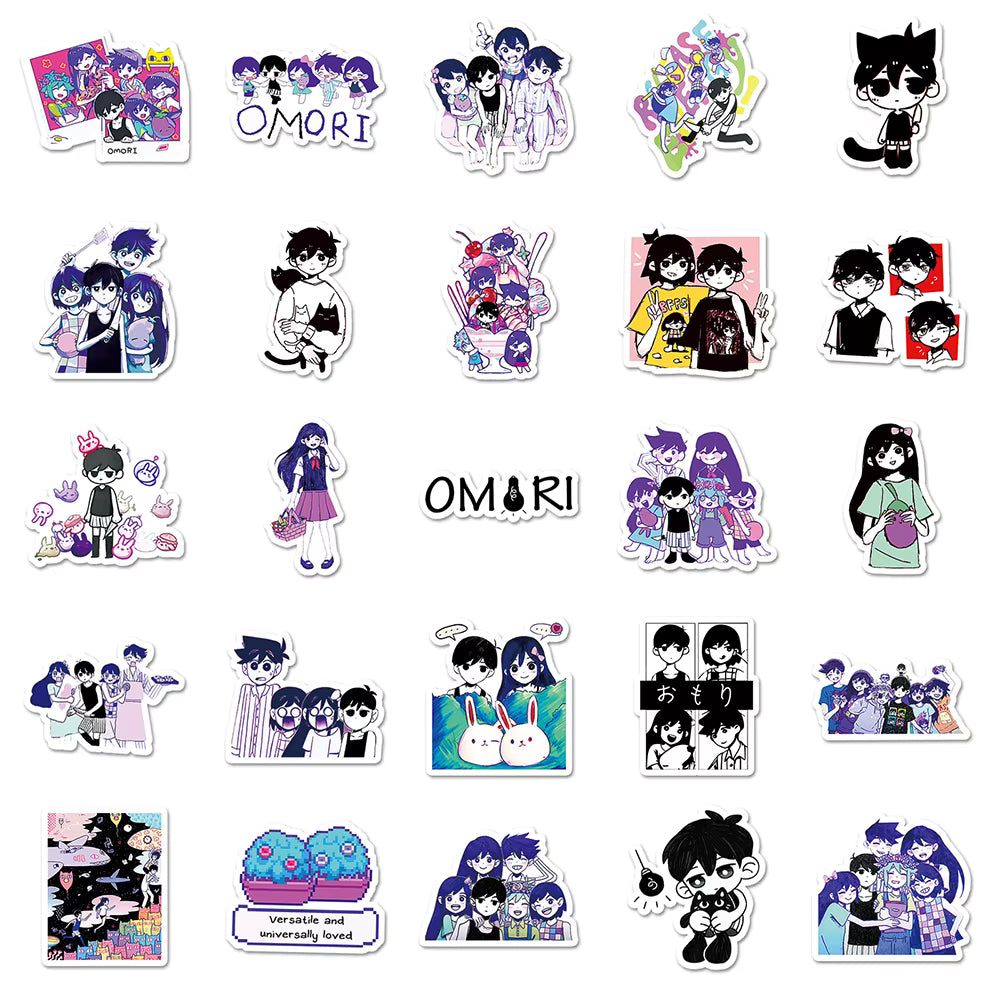 10/30/50pcs Game Omori Anime Stickers Funny Cartoon Decals Toy DIY Skateboard Phone Notebook Guitar Waterproof Graffiti Sticker