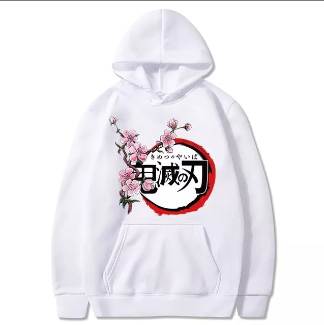 Demon Slayer Over Size hoodie White 2
