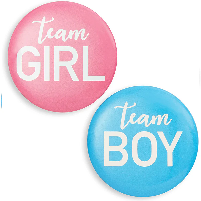Team Boy Team Girl brooch badge 2