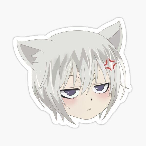 Kamisama Kiss Tomoe Fox Spirit Anime Sticker - Cute Annoyed Chibi Vinyl Decal for Laptop, Water Bottle, Journal, and Phone Case