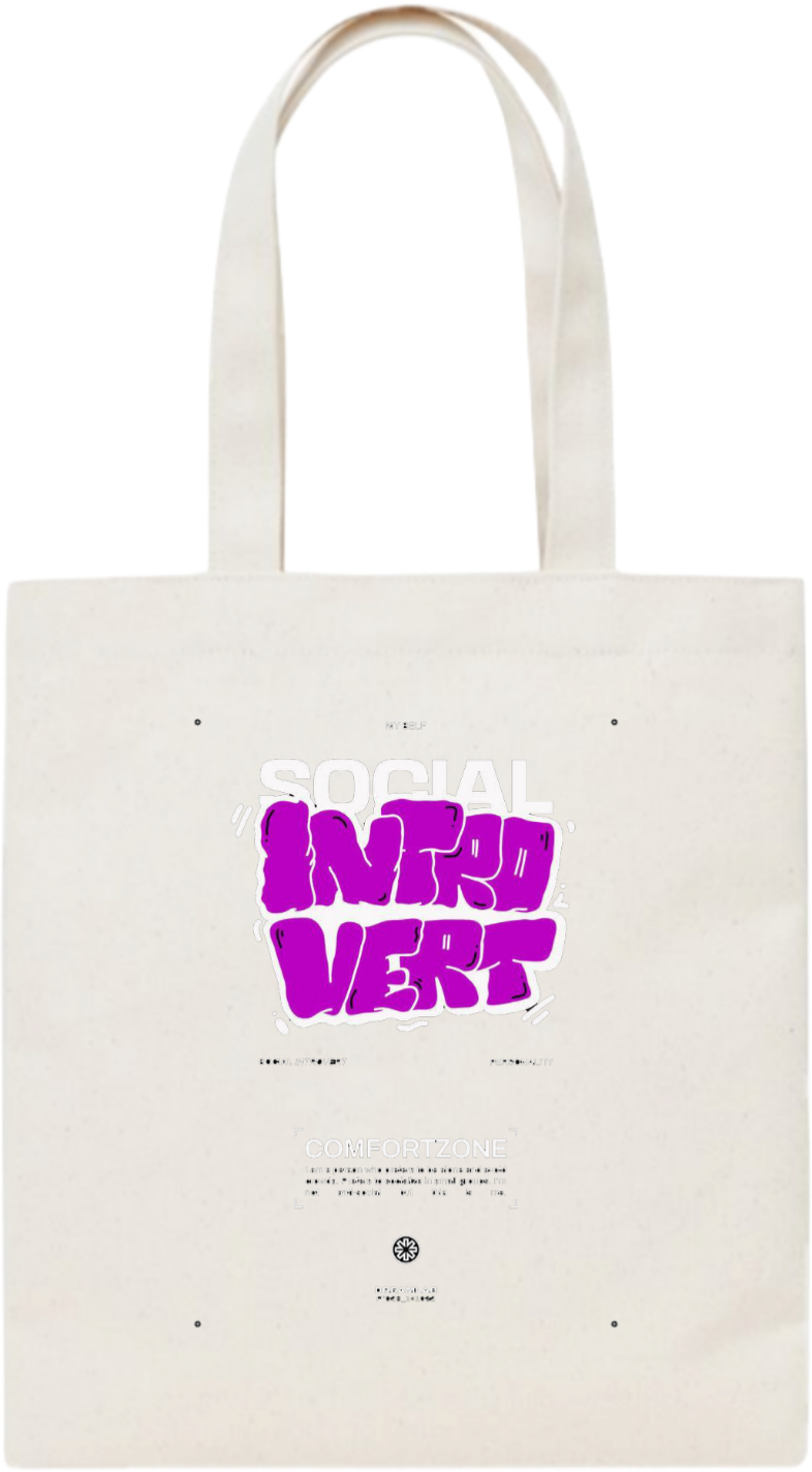 Social Introvert tote bag beige 55