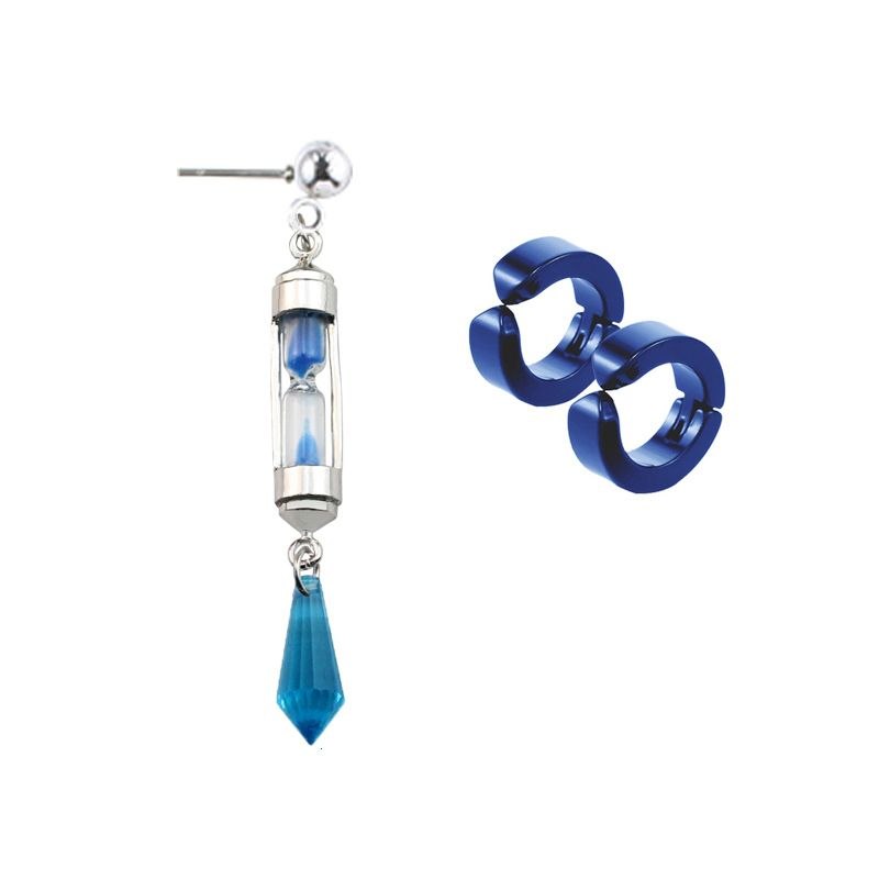 Vanitas Anime Cosplay Earrings: Cubic Hourglass Ear Clip / Pendant Jewelry