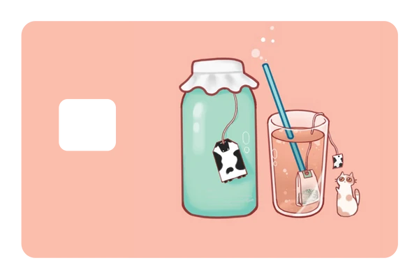 anime Assam Milk Tea credit debit card skin