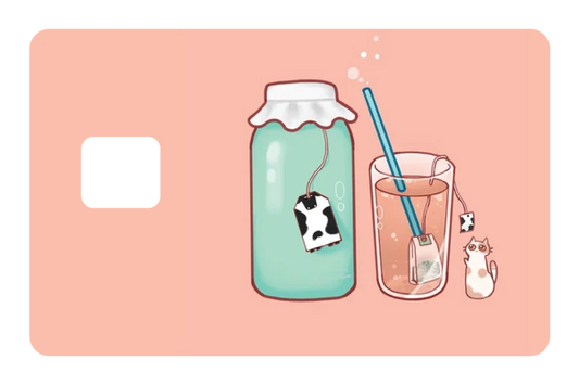 anime Assam Milk Tea credit debit card skin