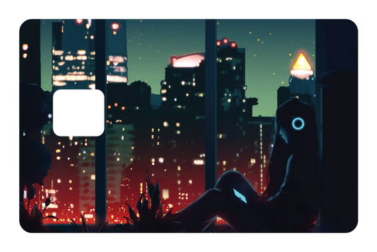 anime A Quiet Night credit debit card skin