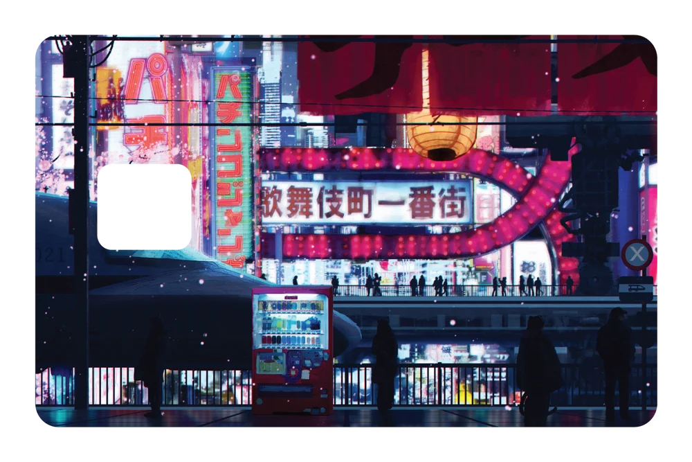 anime Cyberpunk Streets credit debit card skin