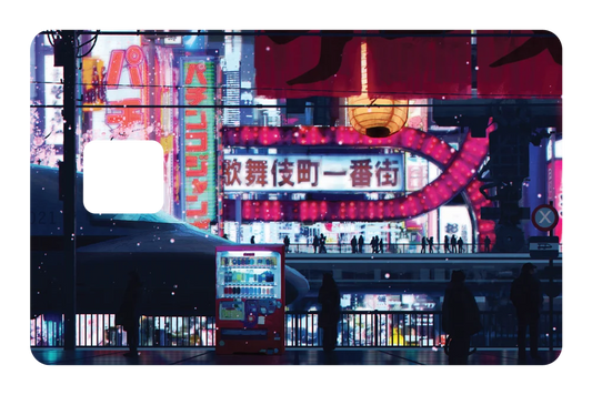 anime Cyberpunk Streets credit debit card skin