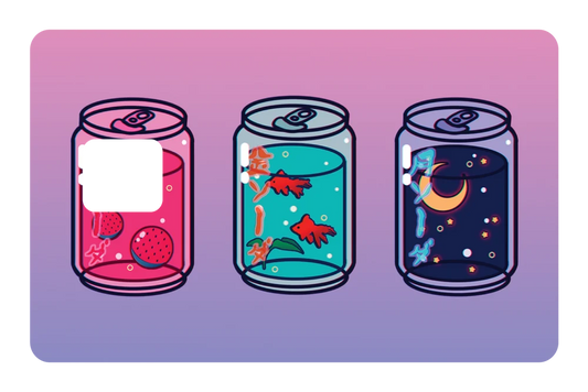 anime LoFi Sodas credit debit card skin