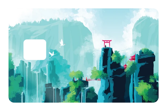 anime Peak Falls credit debit card skin