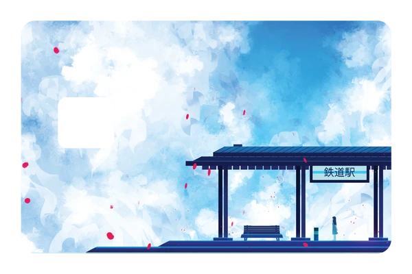 anime Waiting credit debit card skin