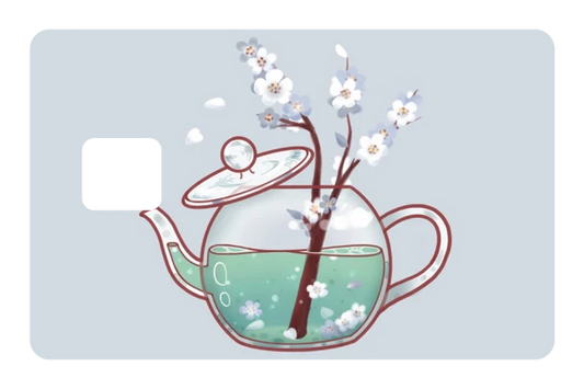 anime Blooming Teapot credit debit card skin