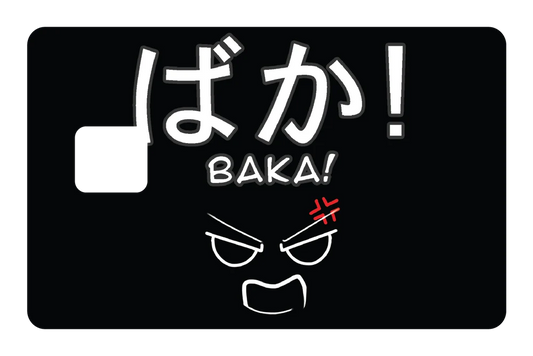 anime BAKA credit debit card skin
