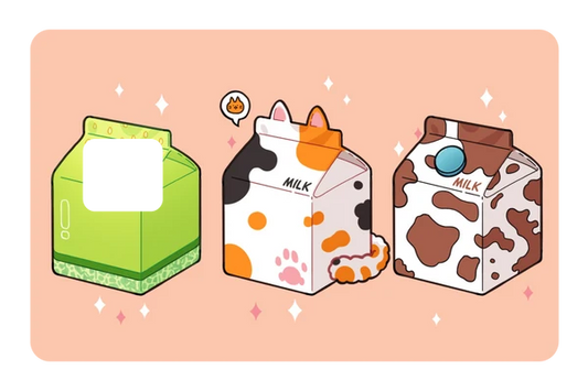 anime Milk Cartons credit debit card skin