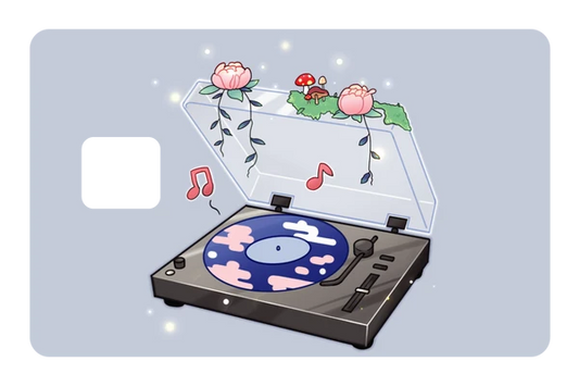 anime Record Player credit debit card skin