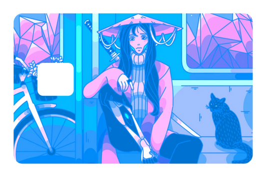anime AI GF credit debit card skin