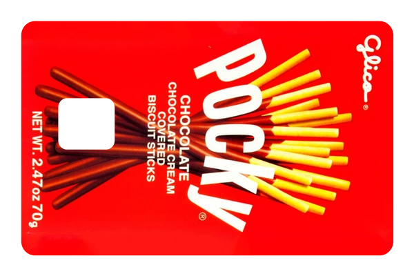 anime Pocky Chocolate credit debit card skin
