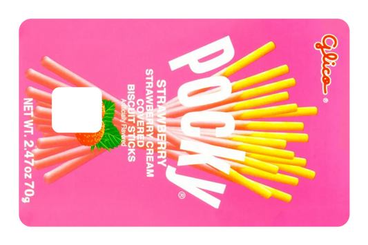 anime Pocky Strawberry credit debit card skin
