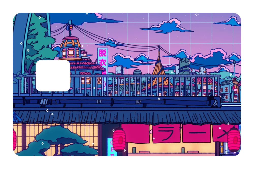 anime Ramen Village credit debit card skin