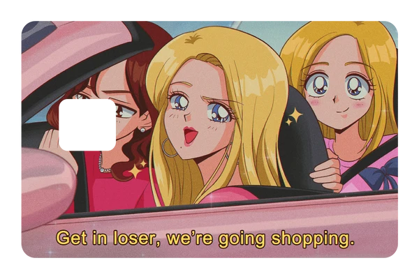 anime We're Going Shopping credit debit card skin