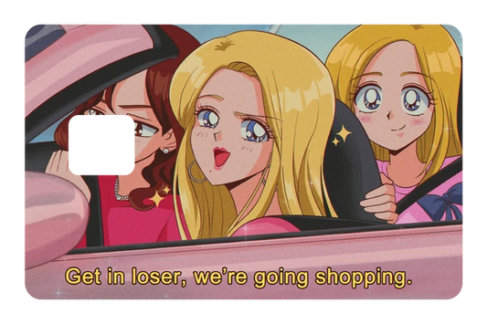 anime We're Going Shopping credit debit card skin