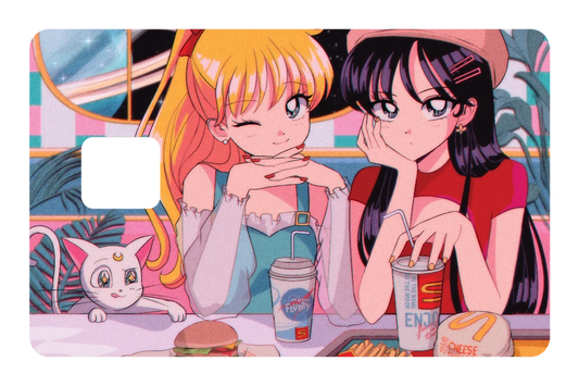 anime Space Burger credit debit card skin
