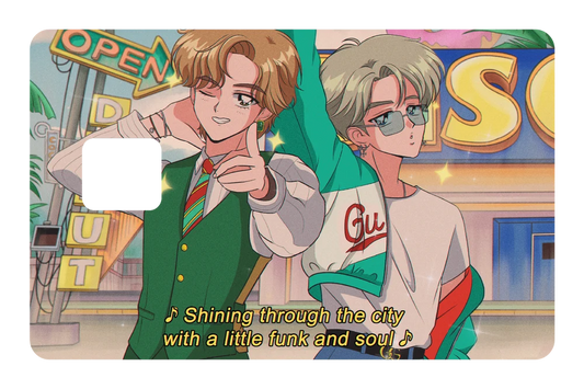 anime Shining Through the City credit debit card skin