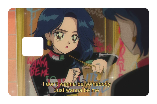 anime Wanna Be Me credit debit card skin