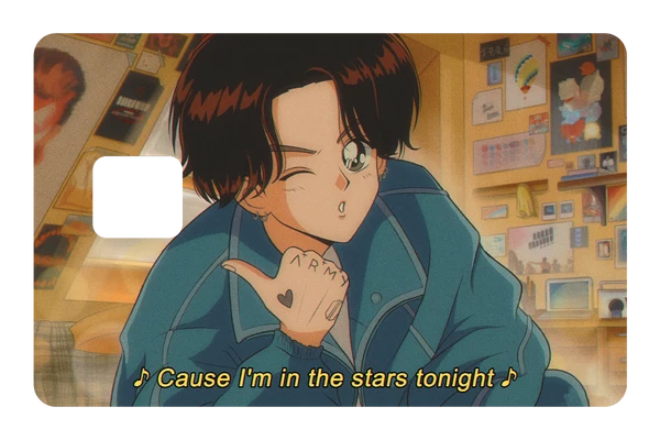 anime Stars Tonight credit debit card skin
