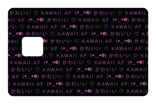 anime Kawaii AF wallpaper credit debit card skin