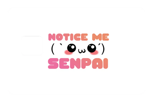 anime Notice Me Senpai credit debit card skin