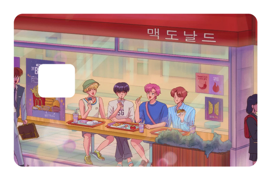 anime Burger time 2 credit debit card skin