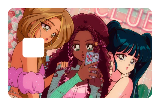 anime Flora, Aisha and Musa credit debit card skin