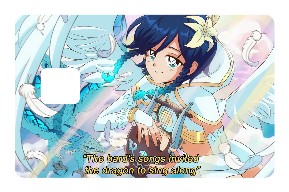 anime Venti The bard's song credit debit card skin