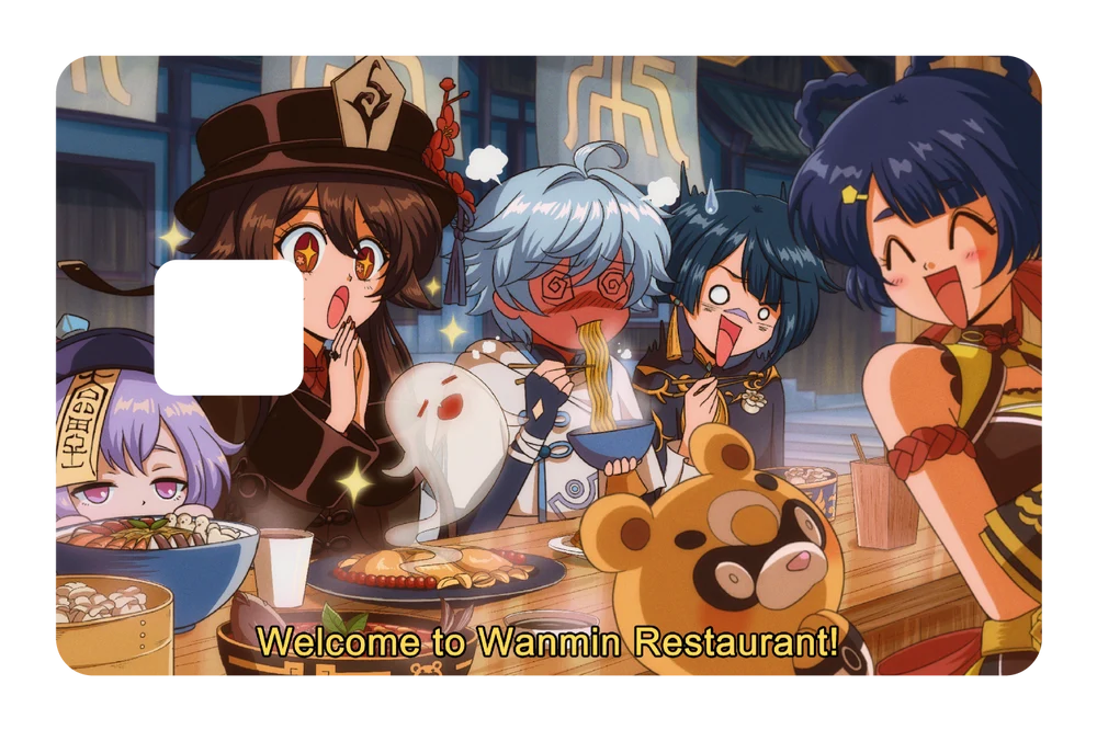anime Welcome to Wanmin restaurant! credit debit card skin