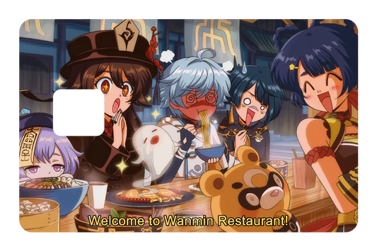 anime Welcome to Wanmin restaurant! credit debit card skin