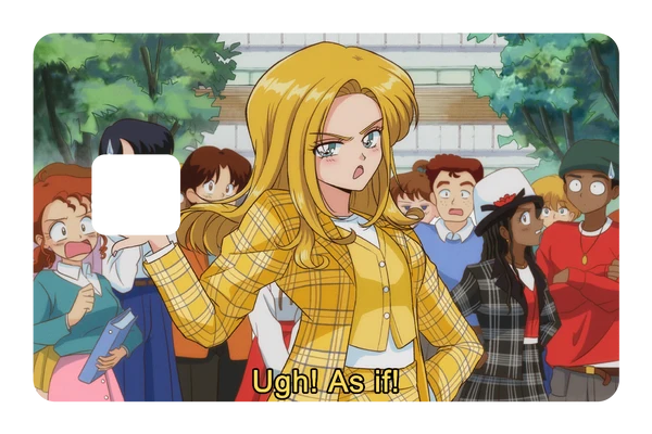 anime Ugh! As If! credit debit card skin