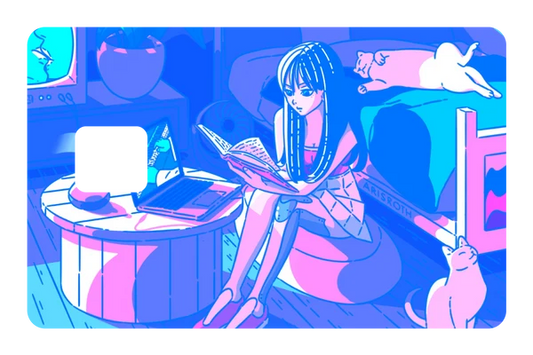 anime Introvert credit debit card skin