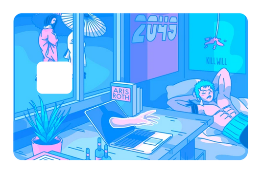 anime Rest Day credit debit card skin