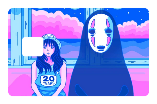 anime Spirited Train credit debit card skin