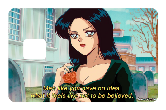 anime Morticia Addams credit debit card skin