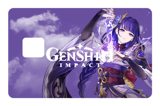 anime Raiden Shogun credit debit card skin
