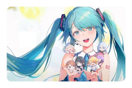 anime Hatsune & Friends credit debit card skin