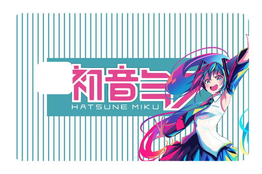 anime Colorful Miku credit debit card skin