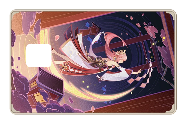 anime TCG Kitsune dance credit debit card skin