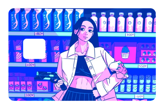 anime  Konbini credit debit card skin