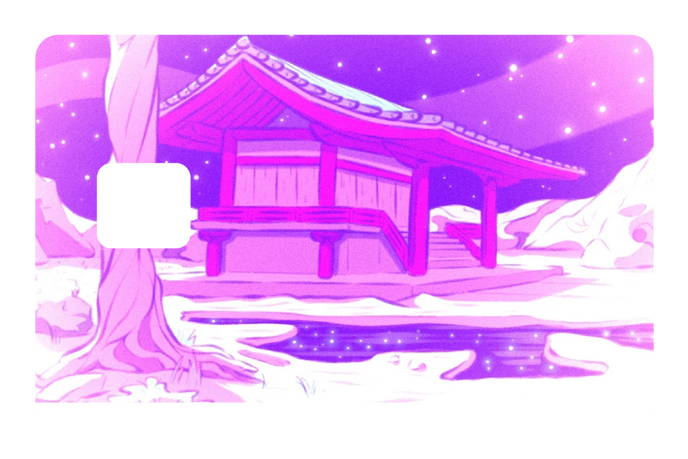 anime Pagoda credit debit card skin