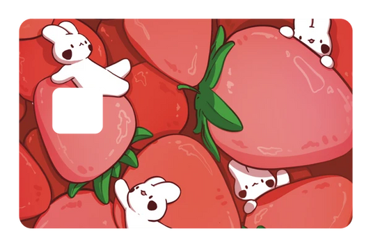 anime Strawberry Bunnies credit debit card skin