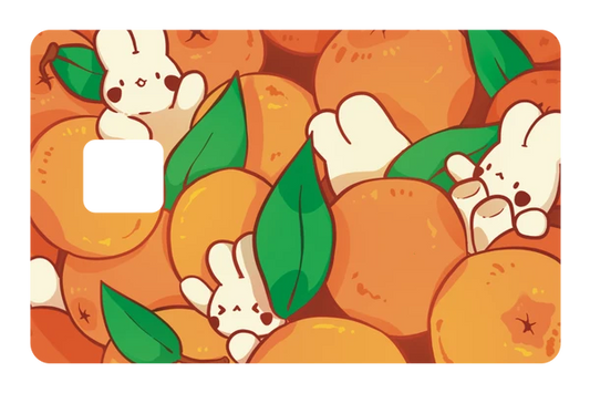 anime Orange Bunnies credit debit card skin