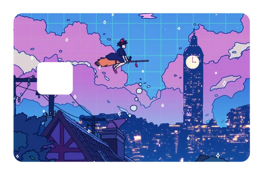 anime Night Flight credit debit card skin
