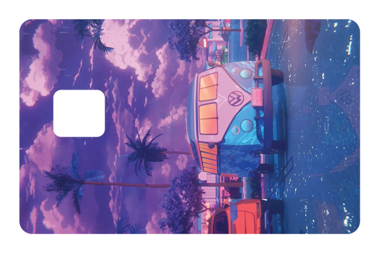 anime Mini Van Travels credit debit card skin